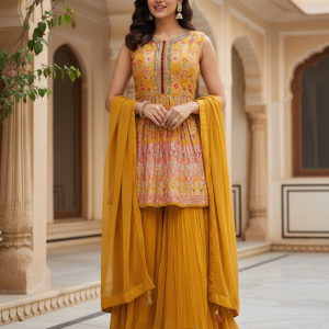 Darshana – The Divine Glimmer Sharara by Dee Aoura